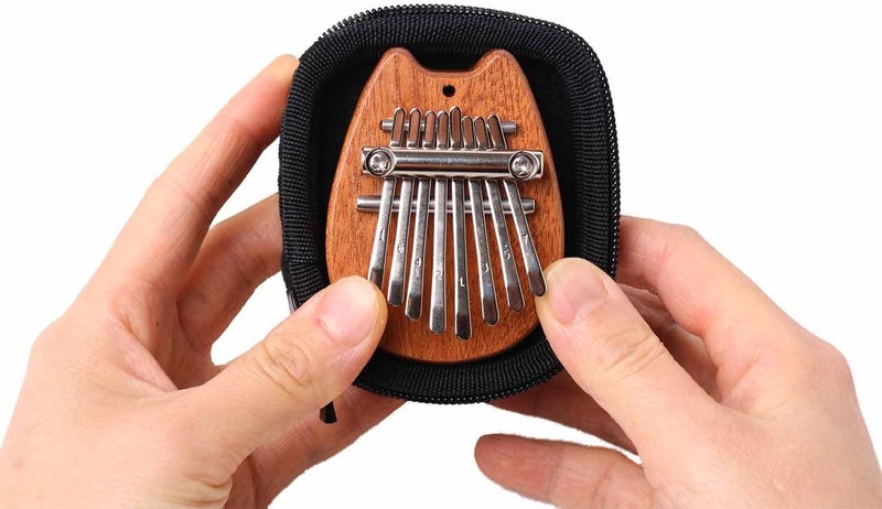 inDomit Kalimba Thumb Piano 8 Keys with Hard Protective Travel Case (Cat shape） - Image 2